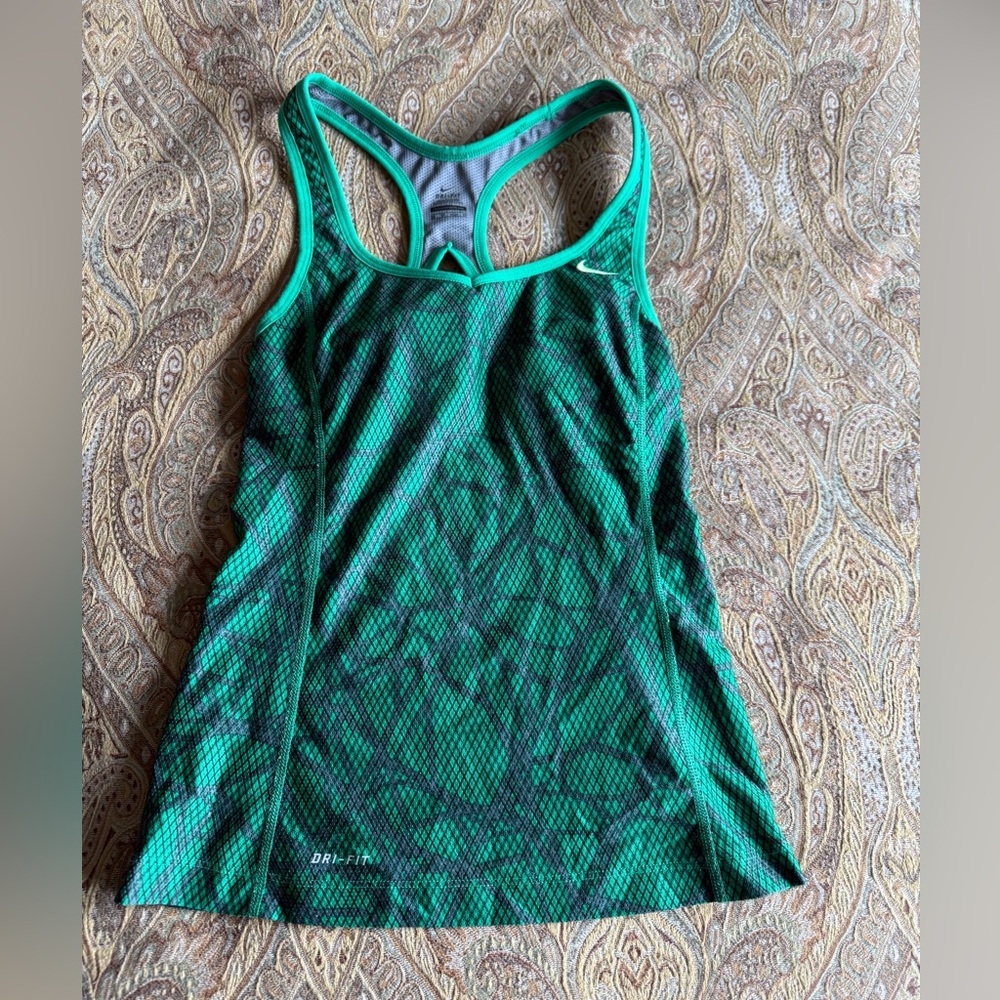 Nike green Racerback Athletic Top dry fit